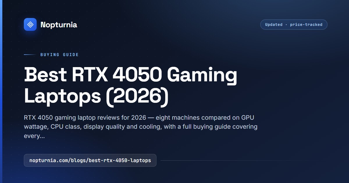 Best RTX 4050 Laptops in India 2026