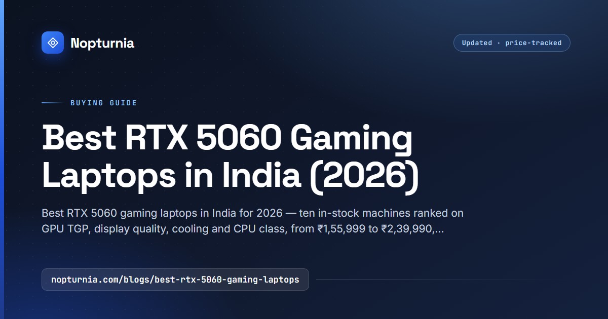 Best RTX 5060 Gaming Laptops in India 2026